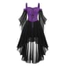 Womens Medieval Witch Dress  Plus Size Gothic Halloween Costume With Cold Shoulder Butterfly Sleeve 11