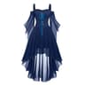 Womens Medieval Witch Dress  Plus Size Gothic Halloween Costume With Cold Shoulder Butterfly Sleeve 10