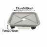 4Wheel Rolling Plant Caddy  Square Plastic Flower Pot Mover With Drainage Tray For Indoor  Outdoor  6