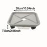 4Wheel Rolling Plant Caddy  Square Plastic Flower Pot Mover With Drainage Tray For Indoor  Outdoor  7