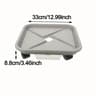 4Wheel Rolling Plant Caddy  Square Plastic Flower Pot Mover With Drainage Tray For Indoor  Outdoor  9