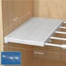 PunchFree Expandable Storage Divider  Retractable Plastic Tension Shelf For Wardrobe Kitchen Bathro 6