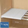 PunchFree Expandable Storage Divider  Retractable Plastic Tension Shelf For Wardrobe Kitchen Bathro 7