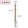 HSS Titanium Coated Twist Drill Bit  14 In Hex Shank Quick Change Power Tool For Wood Plastic Alumi 7