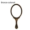 Vintage Handheld Makeup Mirror  European Oval Glass Cosmetic Mirror With Ornate ABS Handle For Beau 7