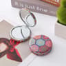 Bohemian Folding Round Cosmetic Mirror  Retro Portable Makeup Mirror For Travel Handbag Vanity  Dai 11
