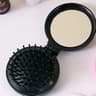 Mini Folding Travel Hair Brush With Mirror  236 In Round Pocket Air Cushion Comb For Women Girls Ha 6