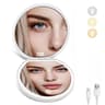 10X Magnifying Pocket Makeup Mirror  Detachable Folding Handheld Compact Travel Mirror With Light A 6