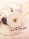 Hexagonal Stainless Steel Desktop Makeup Mirror  Portable Vanity Mirror For Makeup Travel Home  Dai 7