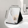 Portable PU Leather Folding Makeup Mirror  Compact Black Desktop Handheld Vanity Mirror For Travel  7