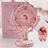 Flower Knows 9th Anniversary Vanity Mirror  Luxury Makeup Desk Set With Paddle Hair Brush  Acrylic  7