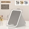 3 Color Dimmable LED Makeup Mirror  Rechargeable Foldable Touch Screen Vanity Mirror For Travel Hom 10
