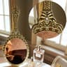Vintage European Handheld Makeup Mirror  Luxury Embossed Floral Vanity Mirror For Women Travel  Bea 7