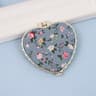 Vintage Floral Pocket Makeup Mirror  Foldable Mini Compact Hand Mirror With Cloth Cover For Purse T 11