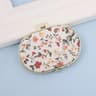 Vintage Floral Pocket Makeup Mirror  Foldable Mini Compact Hand Mirror With Cloth Cover For Purse T 14