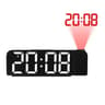 USB Projection Alarm Clock  LED Digital Clock With Temperature Date Night Mode Memory 12H 24H Displ 7