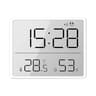 Large LCD Temperature Humidity Alarm Clock  UltraThin Digital Desktop Wall Mount Clock With Indoor  7