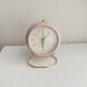 Nordic Silent Quartz Alarm Clock  41 In Compact Metal Table Clock With Night Light Stand For Bedroo 9