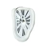 Surreal Melting Wall Clock  Distorted Roman Numeral Quartz Timepiece For Shelf Mantel Home  Garden  9