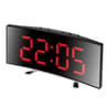 Curved LED Mirror Alarm Clock  Large Digital Display With Snooze PlugIn  Battery Backup For Bedroom 6