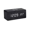 Wooden LED Alarm Clock  Qi Wireless Charging Digital Desk Clock With Thermometer 3 Alarms  Adjustab 6