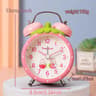 Strawberry Kids Alarm Clock  Quiet Quartz 512 In Desk Clock With Night Light For Childrens Bedroom  6