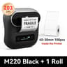Portable Label Printer  M220 Bluetooth 50 Inkless Sticker Maker With Case  3 Label Rolls For Office 9