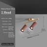 Walnut Wood  Brass Spotlight  LED Ceiling Light Fixture For Living Room Dining Room Kitchen Island  11