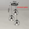 Modern Glass LED Pendant Lamp  Adjustable Hanging Chandelier For Living Room Dining Room And Kitche 13