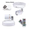 Mini Wireless LED Spotlights  2 Pack Remote Control Accent Lights With Dimming Timer And Adjustable 8
