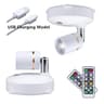 Mini Wireless LED Spotlights  2 Pack Remote Control Accent Lights With Dimming Timer And Adjustable 9