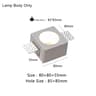 Recessed Gypsum Spotlight  Round Or Square Plaster Ceiling Downlight With GU10 Bulb Or LED Module F 6