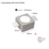 Recessed Gypsum Spotlight  Round Or Square Plaster Ceiling Downlight With GU10 Bulb Or LED Module F 7