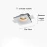 Recessed Gypsum Downlight  GU10 AntiGlare Borderless Ceiling Spotlight For Living Room Bedroom And  8
