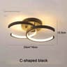 Modern Square LED Ceiling Light  25W 3 Color Lamp In Black Or White For Hallway Kitchen Bedroom  Co 6