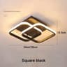 Modern Square LED Ceiling Light  25W 3 Color Lamp In Black Or White For Hallway Kitchen Bedroom  Co 7