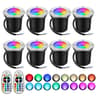 RGBW InGround Landscape Lights  8 Pack 10W 12V Waterproof Outdoor Lamps With Remote For Garden Path 9