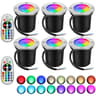 RGBW InGround Landscape Lights  8 Pack 10W 12V Waterproof Outdoor Lamps With Remote For Garden Path 8