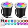 RGBW InGround Landscape Lights  8 Pack 10W 12V Waterproof Outdoor Lamps With Remote For Garden Path 6
