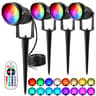 RGBW LED Landscape Spotlight  10W Color Changing Garden Light With Remote And IP65 Waterproof Desig 8