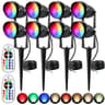 RGBW LED Landscape Spotlight  10W Color Changing Garden Light With Remote And IP65 Waterproof Desig 9