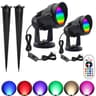 10W RGBW Indoor Spotlight  Color Changing Dimmable Uplight With RF Remote For Artwork Plants And De 7