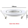 White Metal Recessed Downlight Trim  Round Ceiling Spotlight Fitting For GU10 MR16 GU53 With 315 In 8