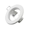 Fixed Recessed Spotlight Frame  Round Metal GU10 MR16 Ceiling Fitting In White Black Satin Nickel O