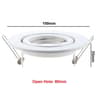 White Round Downlight Frame  Metal GU10 MR16 Ceiling Spotlight Fitting With 315 In Cutout For Indoo 13