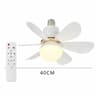 E27 Socket Ceiling Fan Light  30W Or 40W Screw In Fan With Remote And 3 Color Dimming For Bedroom K 13