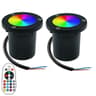 RGBW LED InGround Landscape Light  10W Waterproof Spotlight With RF Remote  16 Colors For Path Deck 13