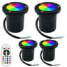 RGBW LED InGround Landscape Light  10W Waterproof Spotlight With RF Remote  16 Colors For Path Deck 15