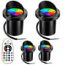 RGBW LED InGround Landscape Light  10W Waterproof Spotlight With RF Remote  16 Colors For Path Deck 16