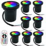 RGBW LED InGround Landscape Light  10W Waterproof Spotlight With RF Remote  16 Colors For Path Deck 17